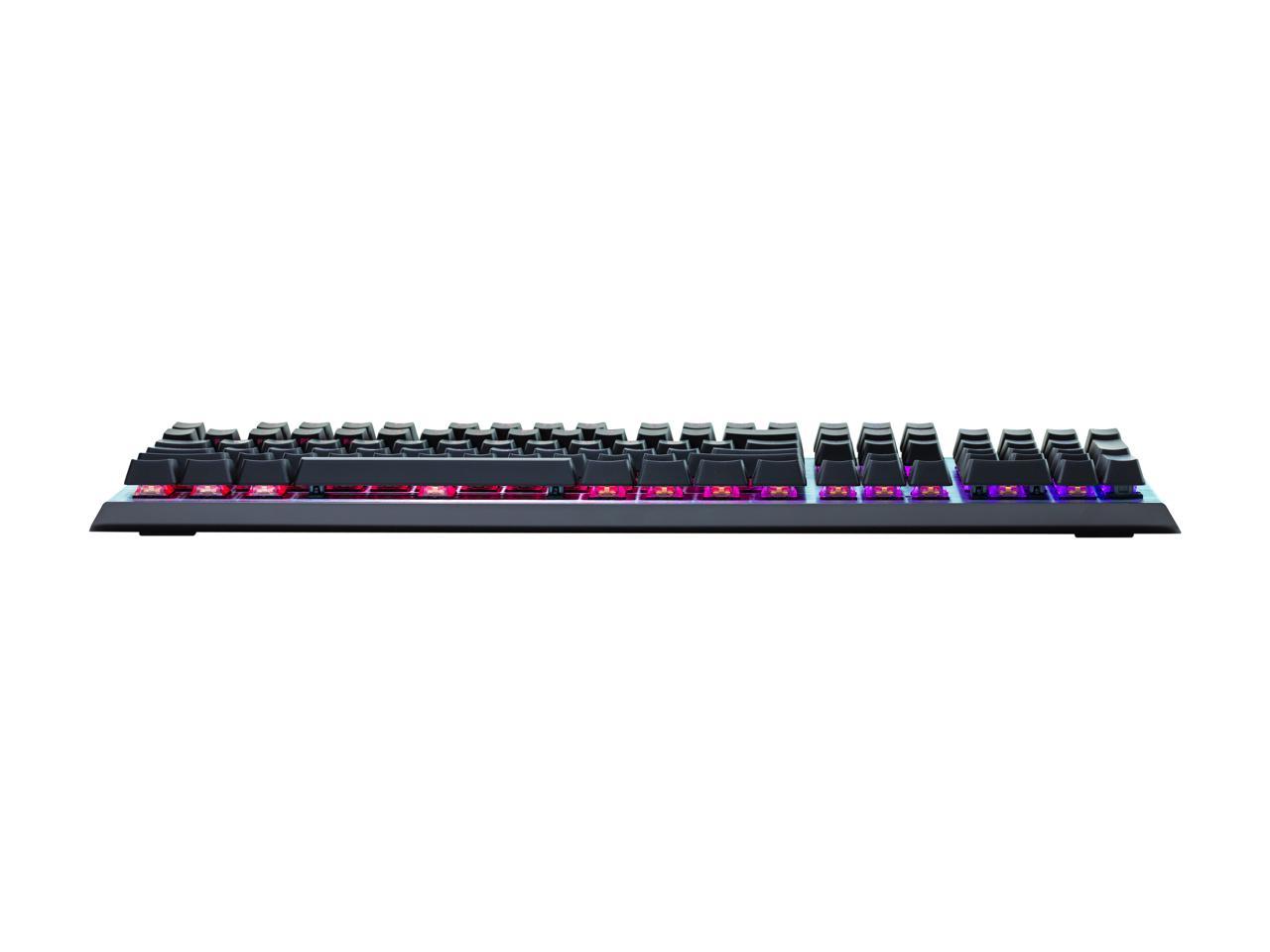 Cooler Master CK550 Gaming Mechanical Keyboard with RGB Backlighting, Brushed Aluminum Design, floating keycaps, On-the-Fly Controls, and Hybrid Key Rollover, Red Mechanical Switch