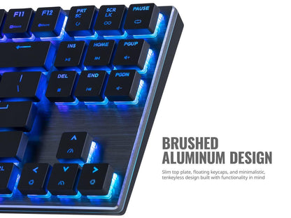 Cooler Master SK630 Tenkeyless Mechanical Keyboard with Cherry MX Low Profile Switches in Brushed Aluminum Design