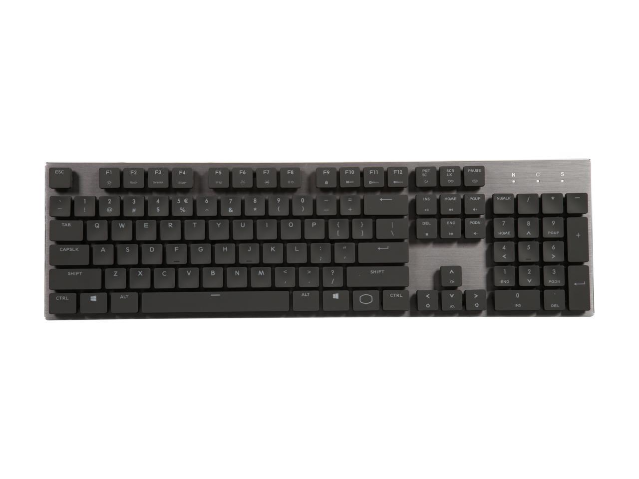 Cooler Master SK650 Mechanical Keyboard with Cherry MX Low Profile Switches in Brushed Aluminum Design