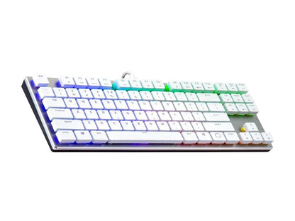 Cooler Master SK630 White Limited Edition Tenkeyless Mechanical Keyboard with Cherry MX Low Profile RGB Switches in Brushed Aluminum Design