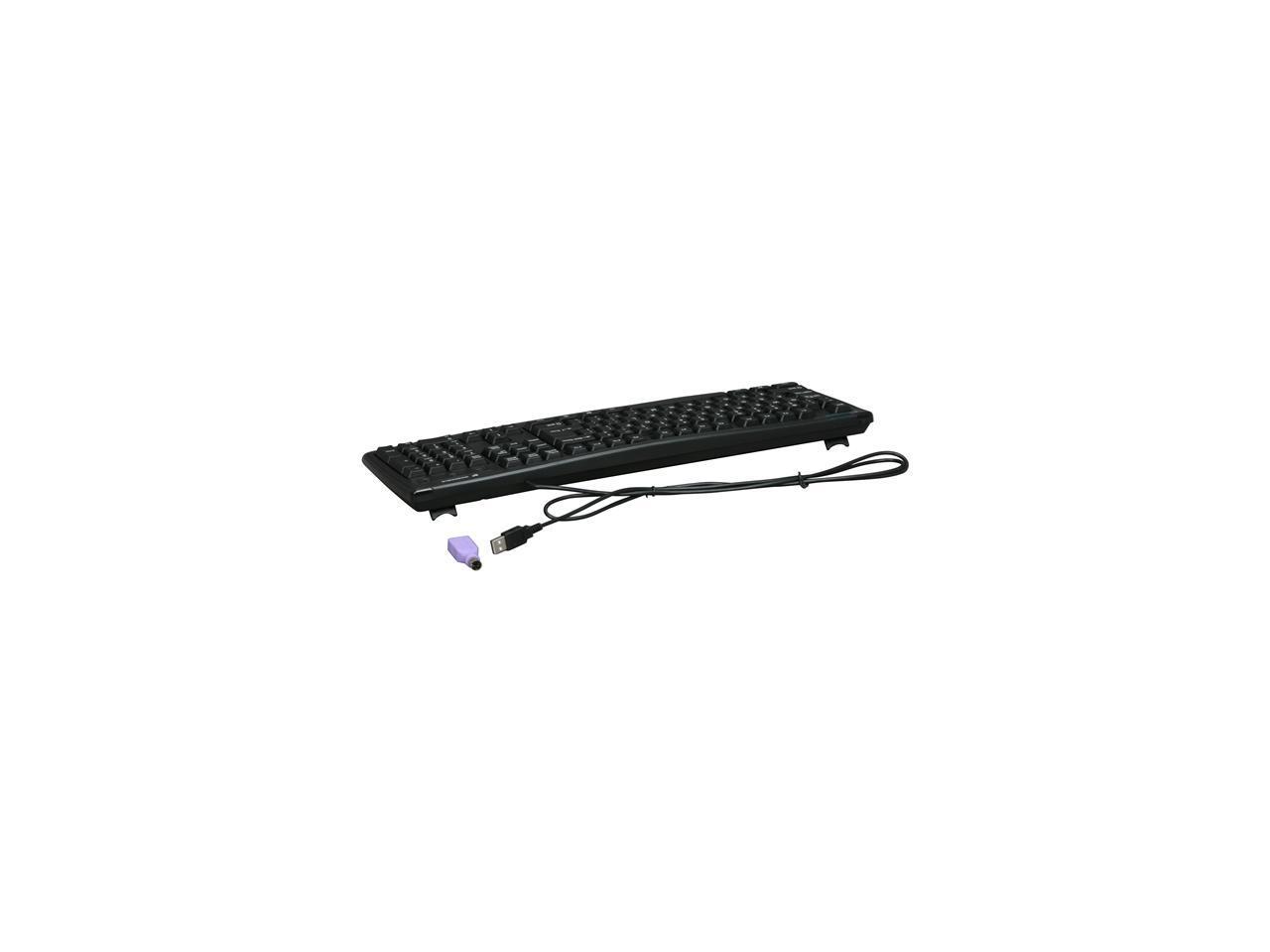 Kensington Pro Fit K64407US Black 104 Normal Keys USB or PS/2 Wired Standard Washable Keyboard