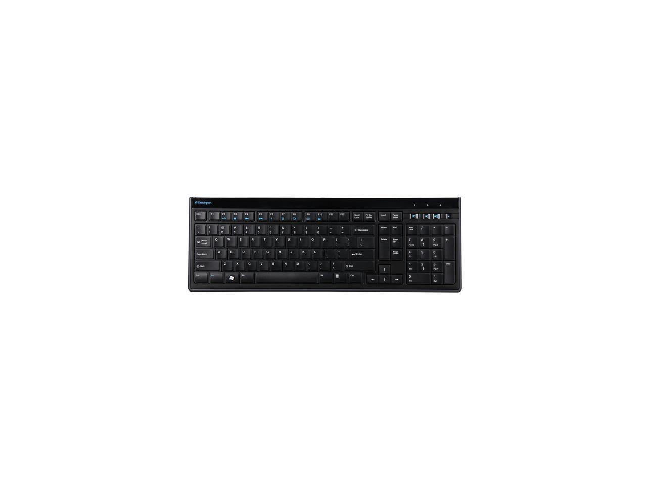 Kensington K72357US Slim Type USB Keyboard Compatible with PC or Mac (Black)