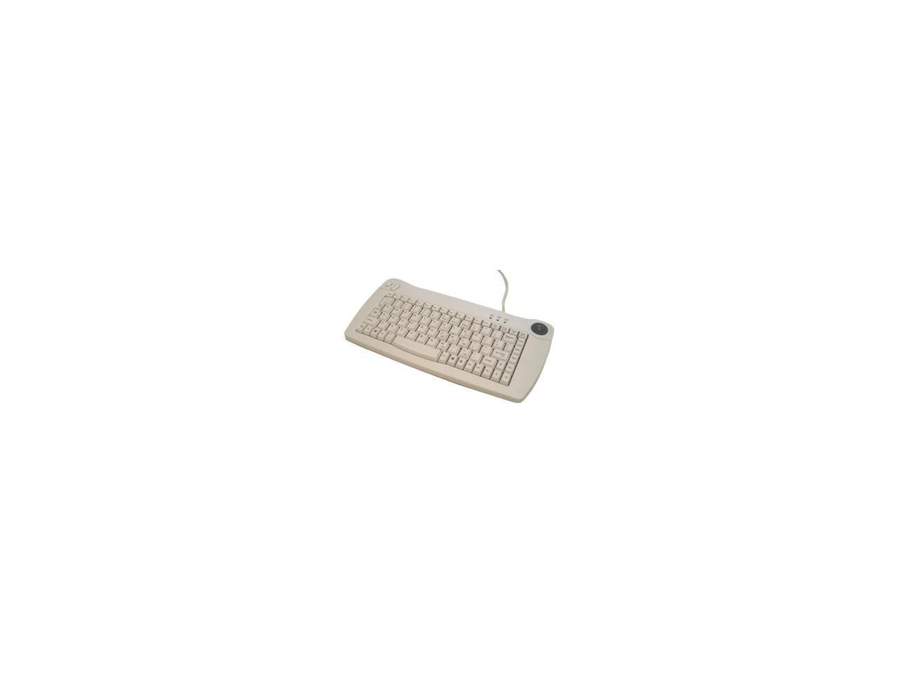 Adesso ACK-5010UW Mini USB Keyboard with Trackball (white)