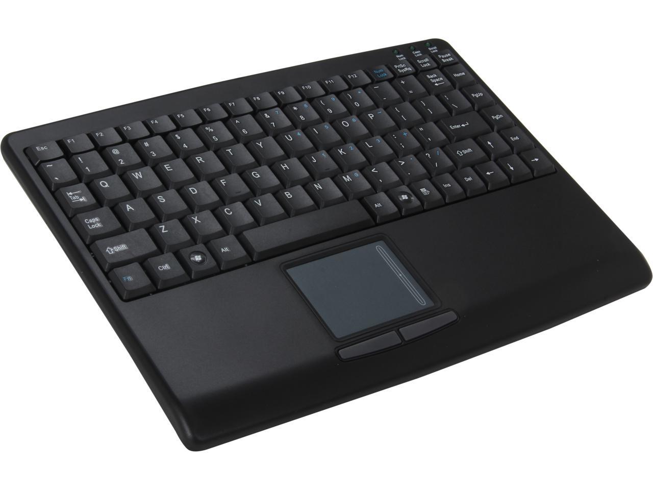 Adesso AKB-410UB SlimTouch USB Mini Keyboard with Touchpad (Black)