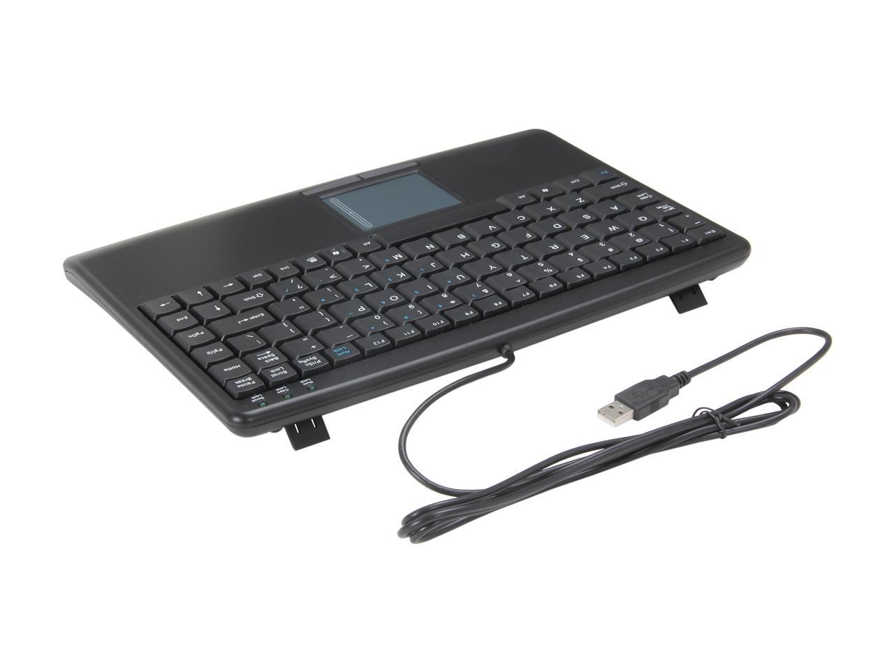 Adesso AKB-410UB SlimTouch USB Mini Keyboard with Touchpad (Black)