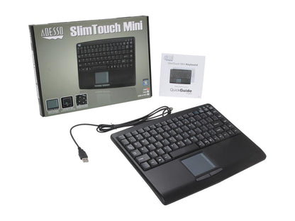 Adesso AKB-410UB SlimTouch USB Mini Keyboard with Touchpad (Black)