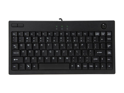 Adesso AKB-310UB Mini USB Keyboard built-in Optical Trackball (Black)