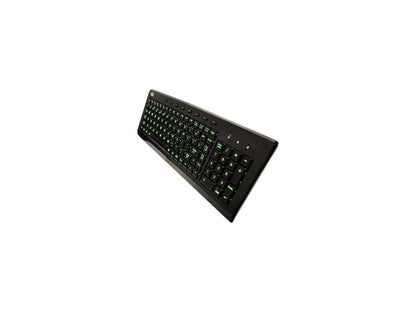 Adesso AKB-120EB SlimTouch 3 RGB colors illuminated compact size USB keyboard with multimedia hot keys, 2X large print keycap