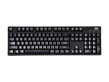 Adesso AKB-635UB EasyTouch full size Mechanical USB POS keyboard, N-key rollover adjustable USB cable, 50 million keystrokes