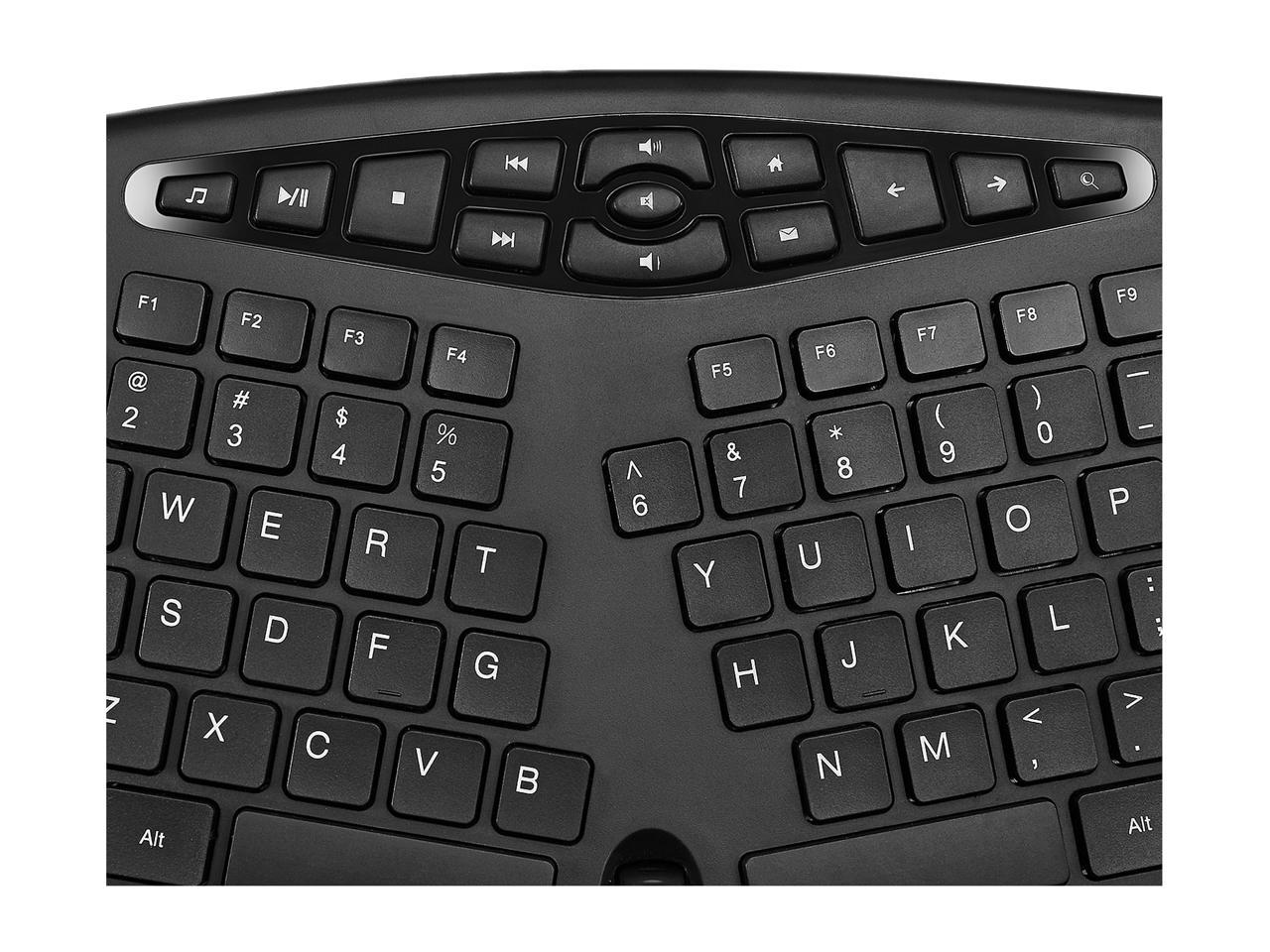 ADESSO TruForm Media 1600 – Wireless Ergonomic Keyboard and Optical Mouse