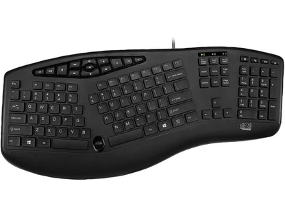 ADESSO AKB-160UB TruForm Media 160 - Ergonomic Desktop Keyboard