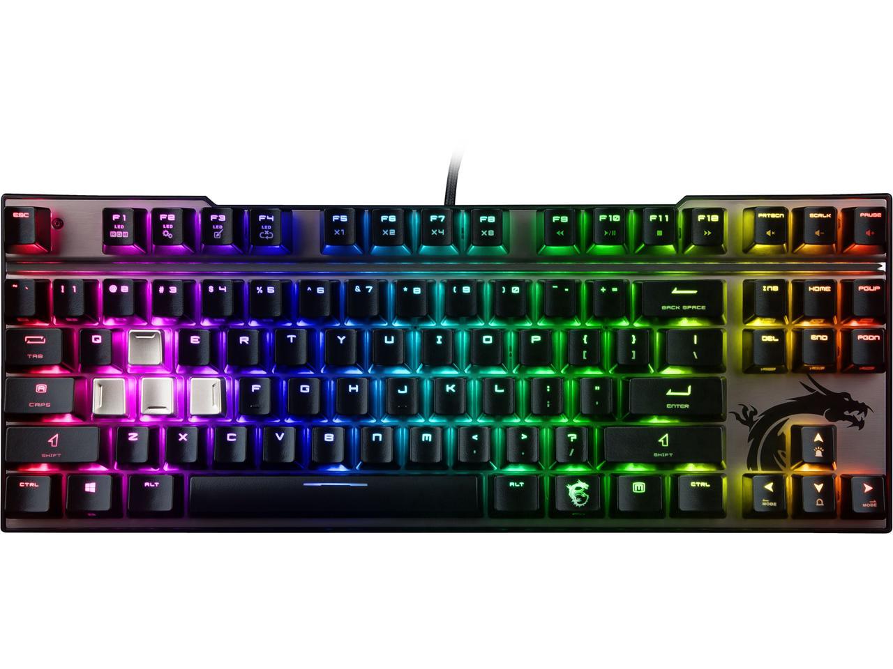 MSI Vigor GK70 Wired Cherry MX RGB Red, RGB Gaming Keyboard