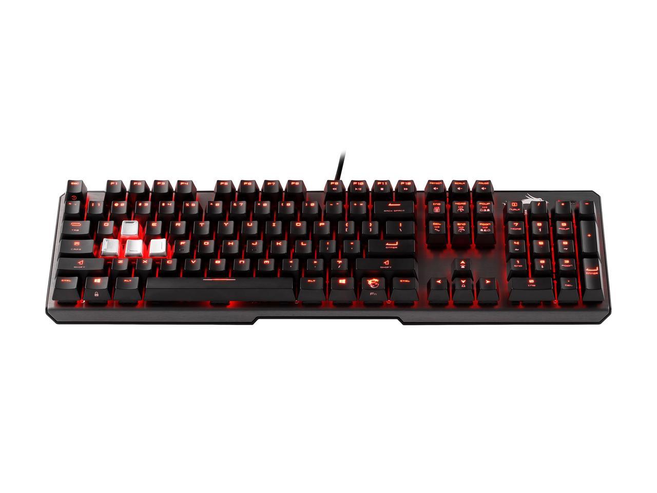 MSI Vigor GK60 Gaming Keyboard with Cherry MX Red Switch and Red Backlight