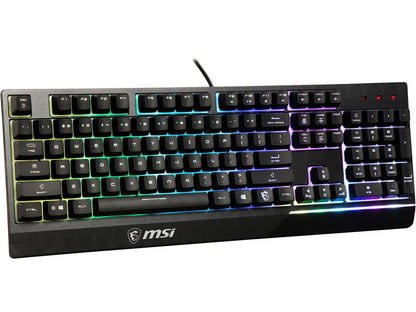 MSI Vigor GK30 USB Wired Gaming Keyboard with RGB Backlight and Water Repellent