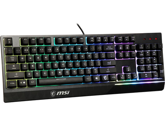 MSI Vigor GK30 USB Wired Gaming Keyboard with RGB Backlight and Water Repellent