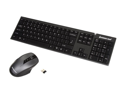IOGEAR GKM552R Black USB RF Wireless Slim Long Range Keyboard and Mouse Combo