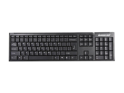 IOGEAR GKM552R Black USB RF Wireless Slim Long Range Keyboard and Mouse Combo