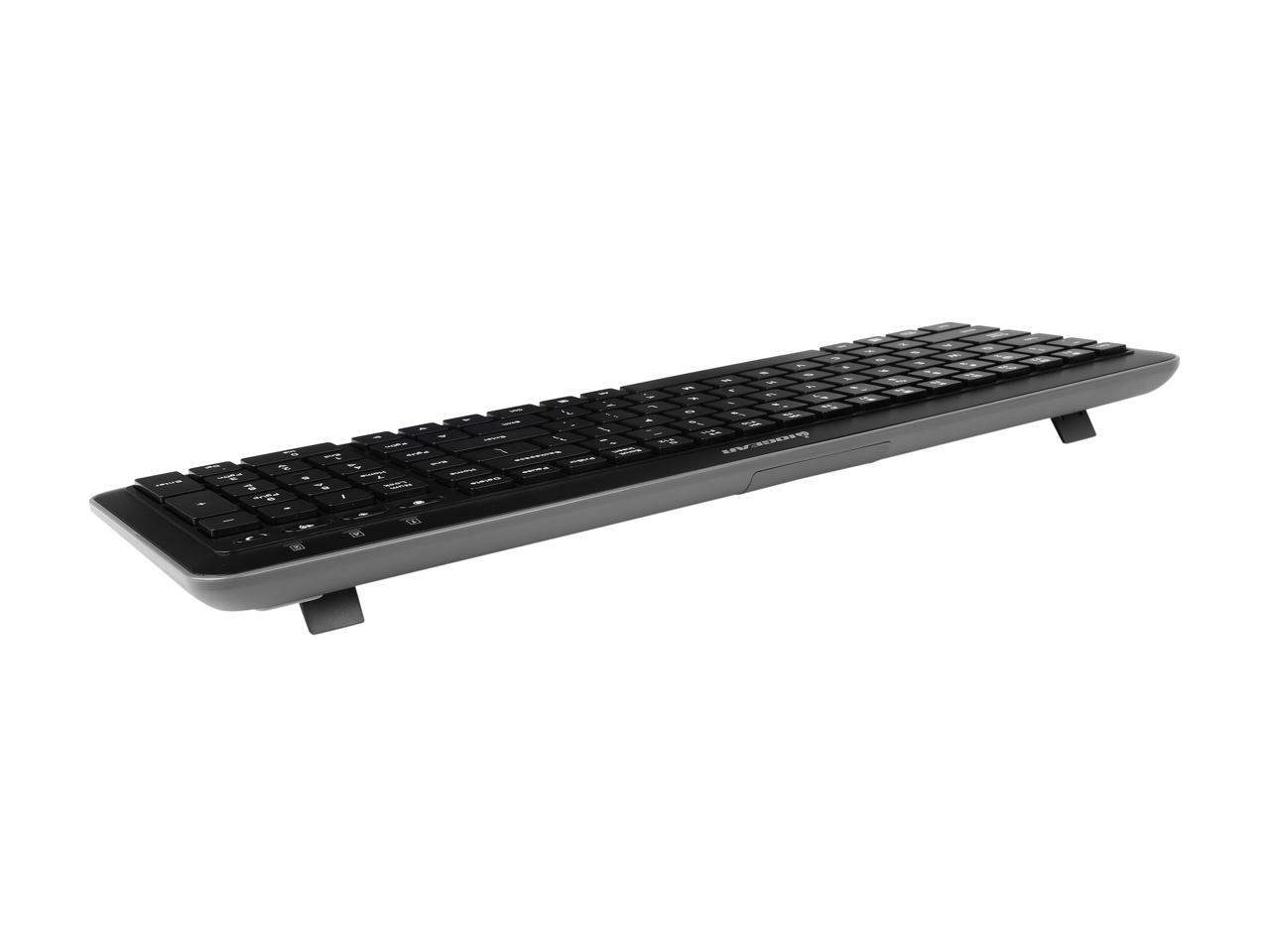 IOGEAR Tacturus RF Desktop GKM558R Black USB 2.0 Wireless Slim Keyboard and Touch Mouse Combo