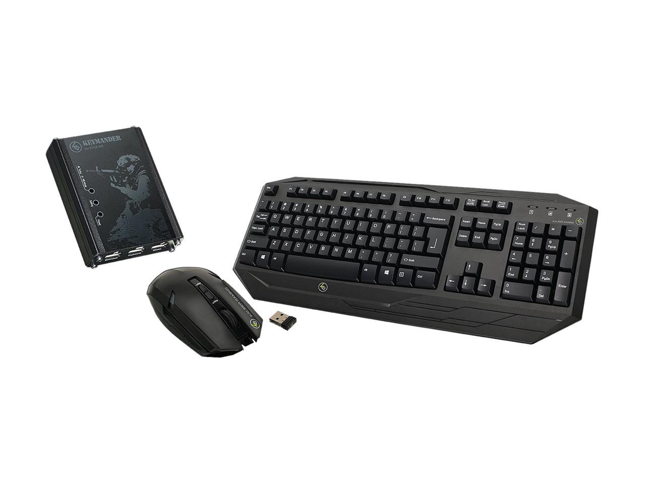 IOGEAR KeyMander Keyboard And Mouse Adapter Kit for PS4, PS3, Xbox One and Xbox 360 with Wireless Keyboard and Mouse