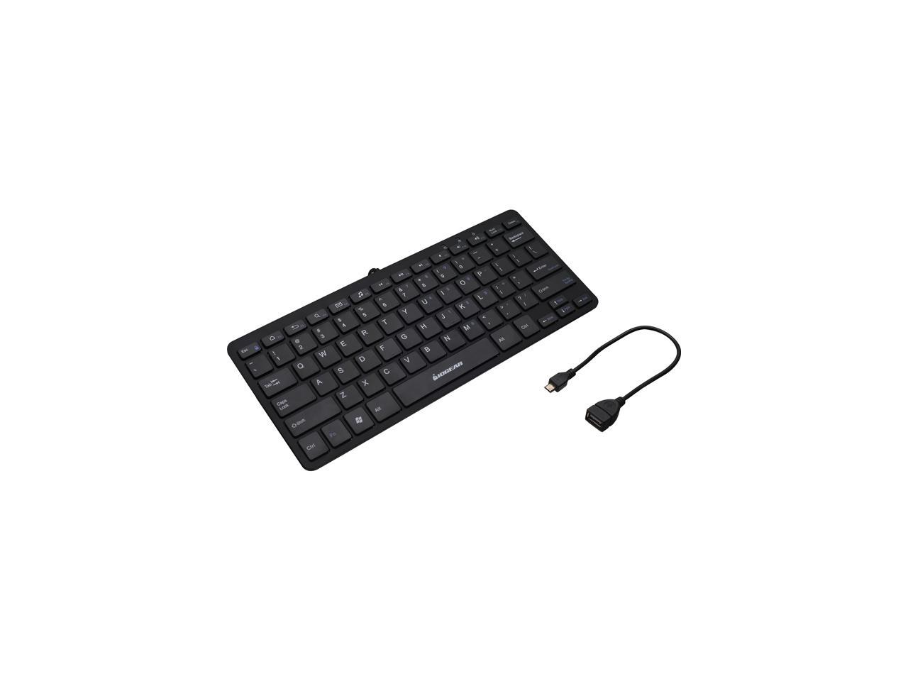 IOGEAR Classroom Portable Wired Keyboard for Tablets with OTG Adapter