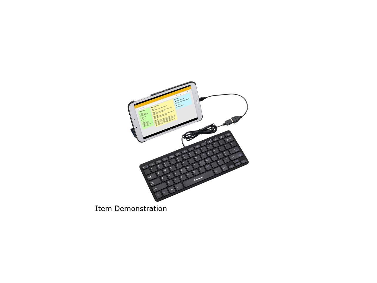IOGEAR Classroom Portable Wired Keyboard for Tablets with OTG Adapter