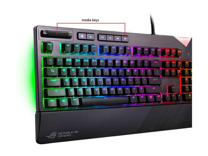ASUS ROG Strix Flare RGB Mechanical Gaming Keyboard with Aura Sync - Cherry MX Red