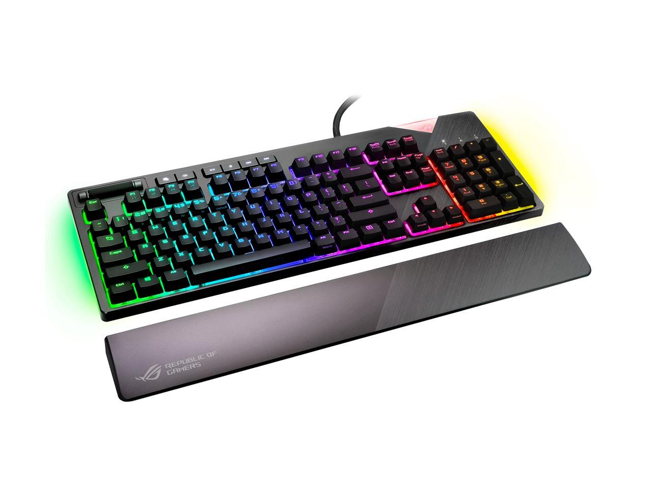 ASUS ROG Strix Flare RGB Mechanical Gaming Keyboard with Aura Sync - Cherry MX Red