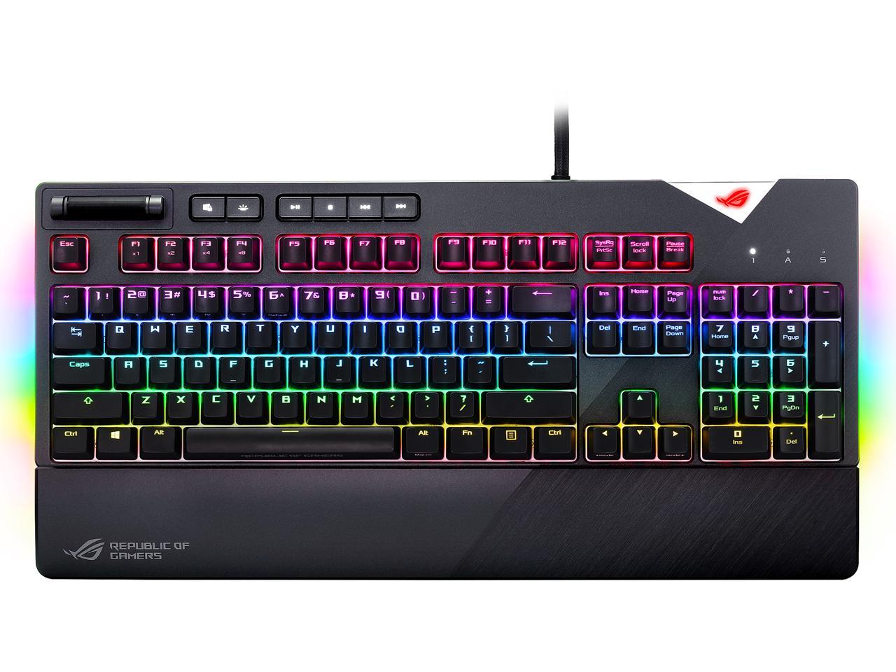 ASUS ROG Strix Flare RGB Mechanical Gaming Keyboard with Aura Sync - Cherry MX Red