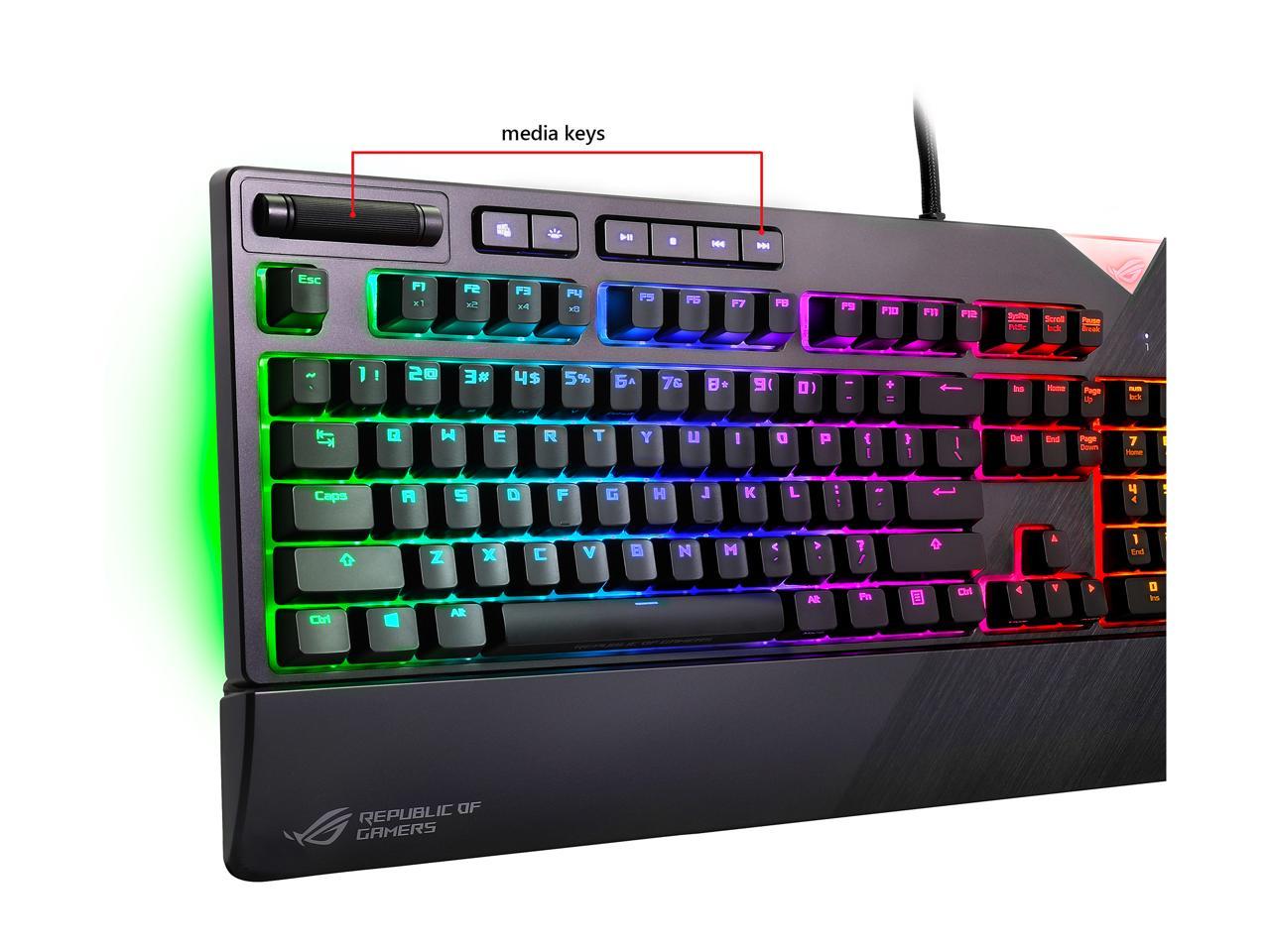 ASUS ROG Strix Flare RGB Mechanical Gaming Keyboard with Aura Sync - Cherry MX Brown