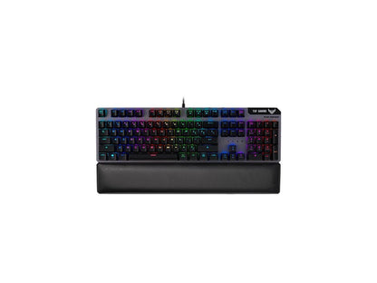 ASUS TUF Gaming K7 Optical-mech Gaming Keyboard with Linear Switch, Detachable Wrist Rest, IP56 Waterproof Standard and Aura Sync RGB Lighting