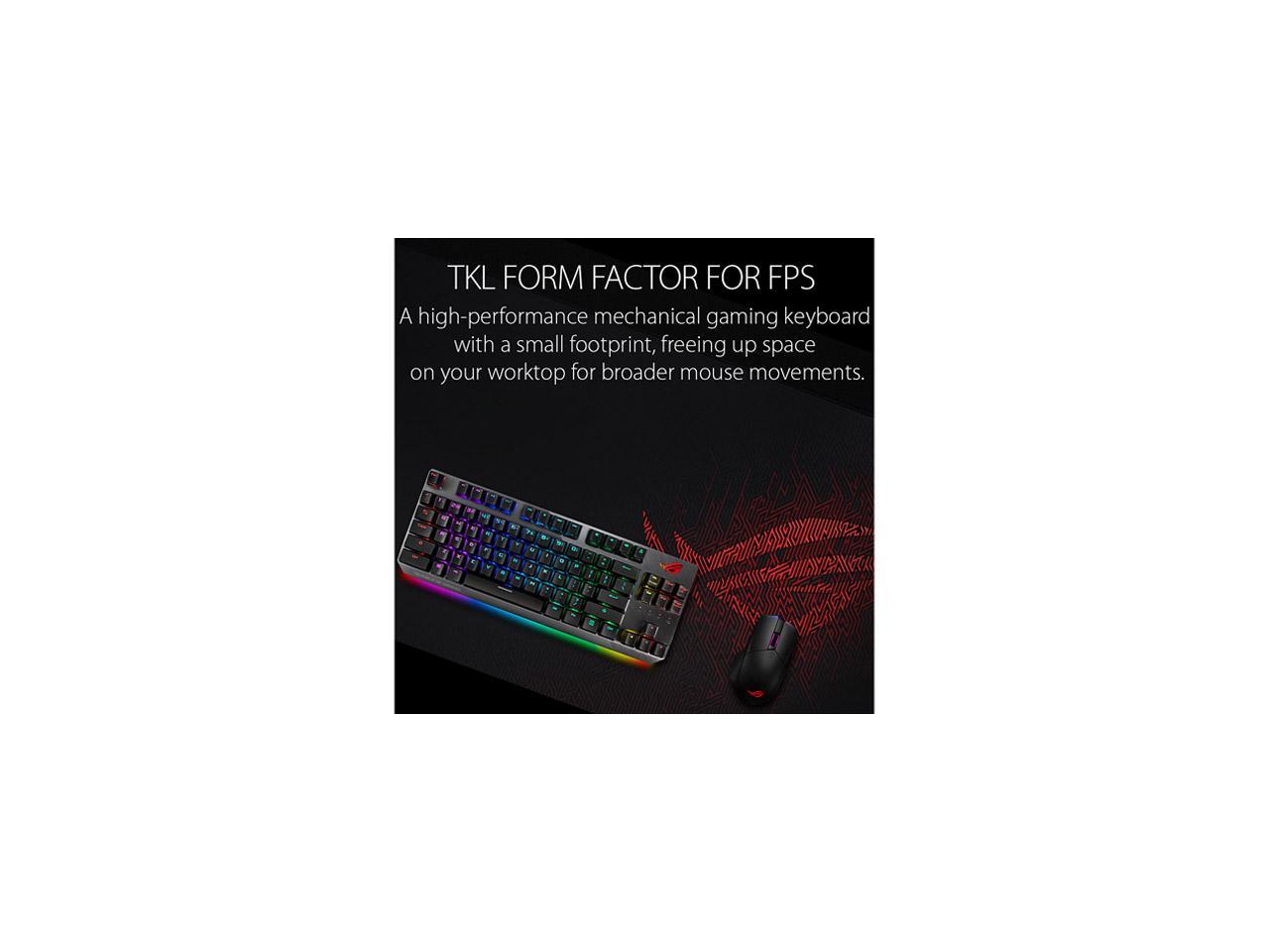 ASUS ROG Strix Scope TKL Wired Mechanical RGB Gaming Keyboard for FPS Games, Cherry MX Brown Switches, Aluminum Frame, Aura Sync Lighting