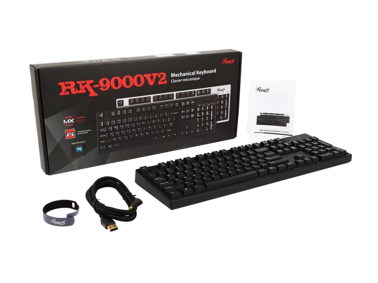 Rosewill Mechanical Keyboard with Cherry MX Blue Switches - RK-9000V2