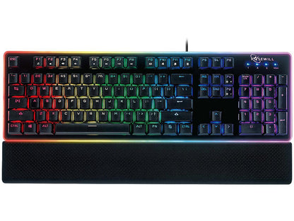 ROSEWILL NEON K51 - Hybrid Mechanical RGB Gaming Keyboard / Multicolor Backlit Keyboard (Black)