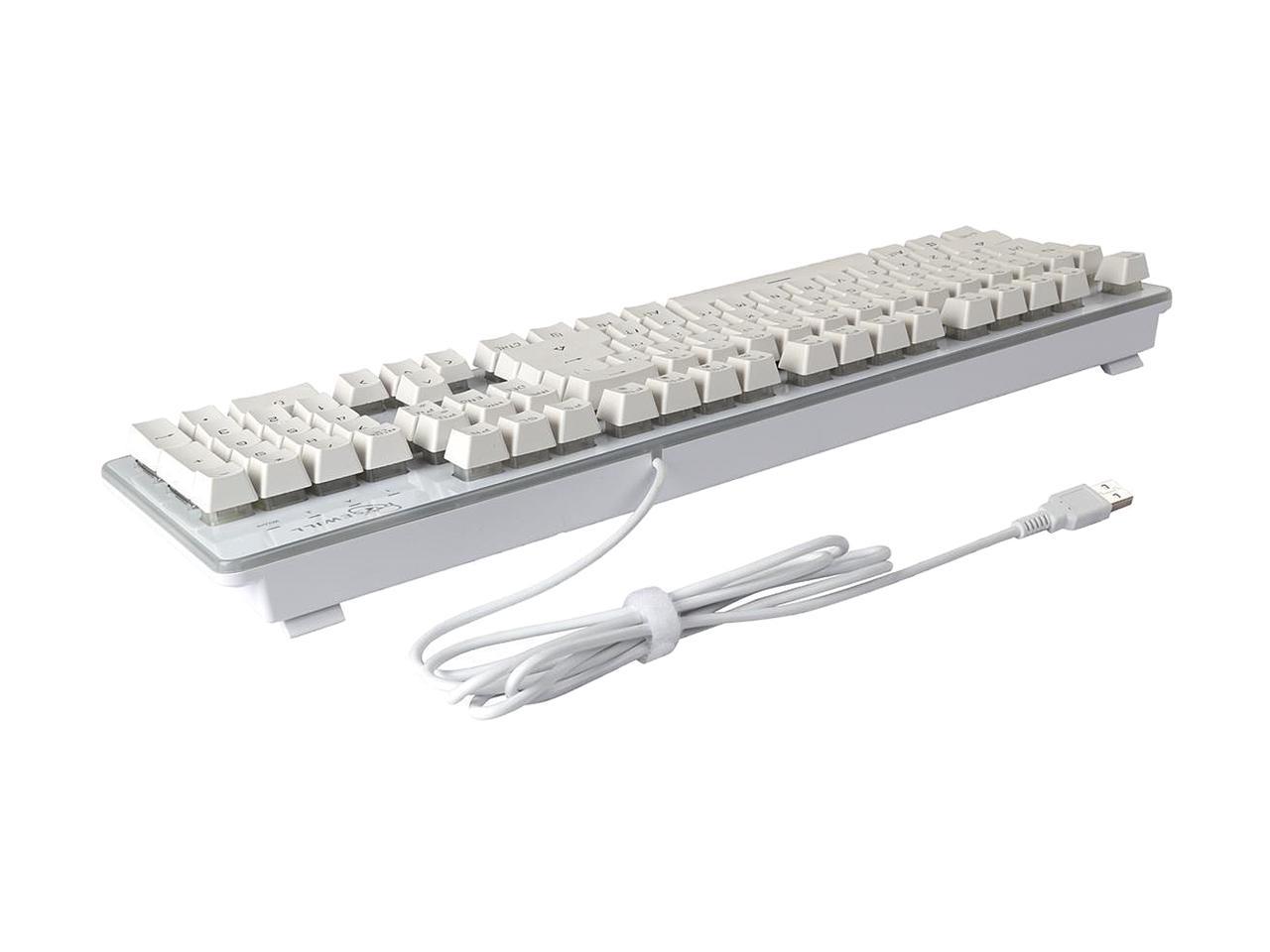 Rosewill NEON K51 - Hybrid Mechanical RGB Gaming Keyboard / Multicolor Backlit Keyboard (White)
