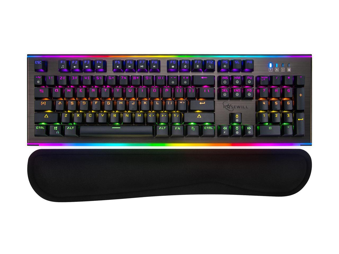 Rosewill Mechanical Gaming Keyboard, 19 RGB Backlit Modes, Dynamic Customizable Rim Backlights, Brown Switches - NEON K75 V2 BR