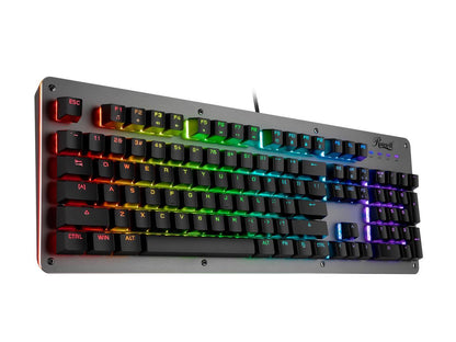 Rosewill NEON K52 RGB Waterproof Membrane Mechanical Gaming Keyboard, 19-Key Anti-Ghosting, 12 Multimedia Hotkeys, 8 LED Backlit Modes, Spill-Proof Dust-Proof Aluminum Plate