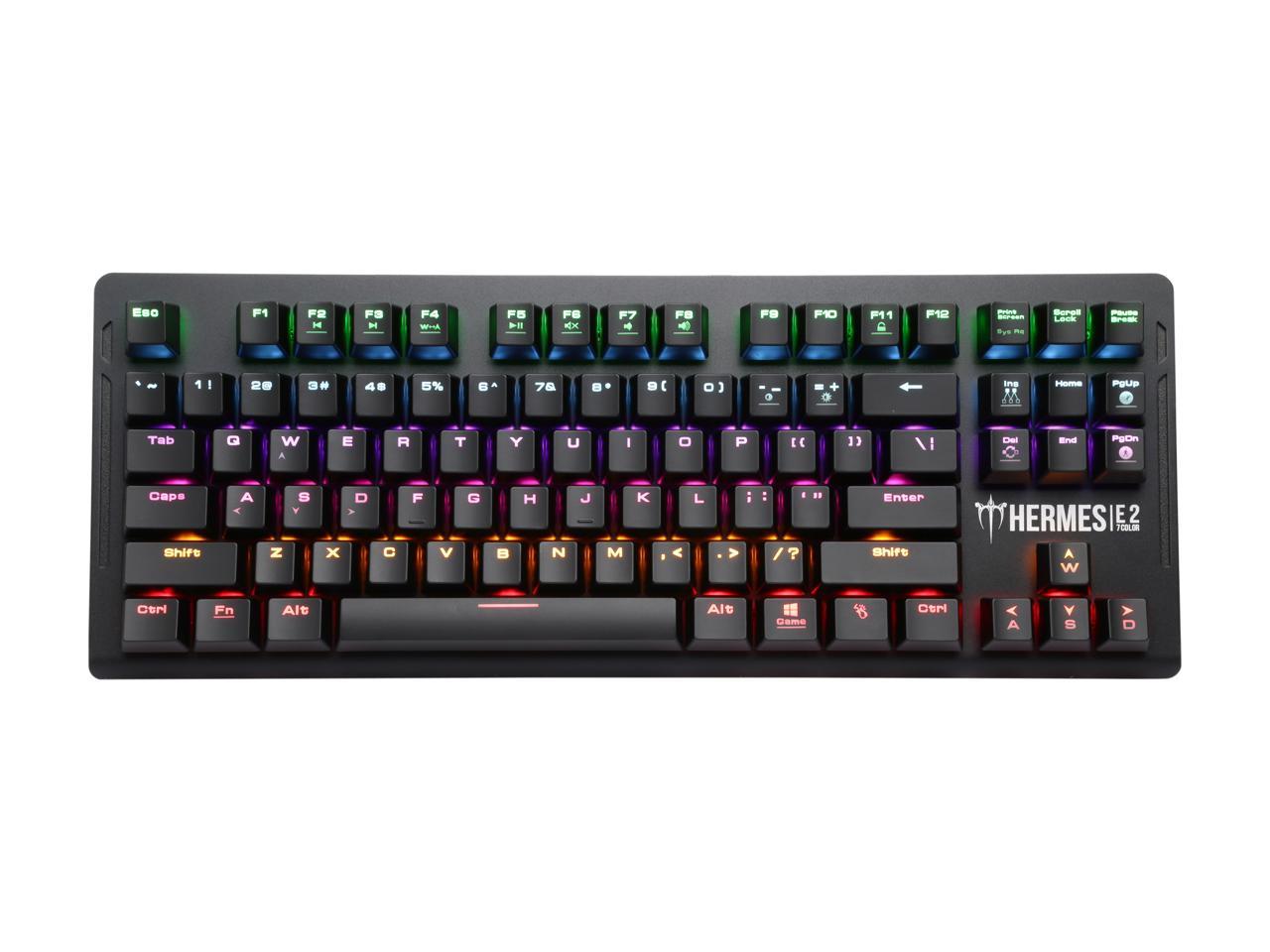 Gamdias Hermes E2 7 Neon Color Mechanical Gaming Keyboard with Blue Switches (87 Keys)