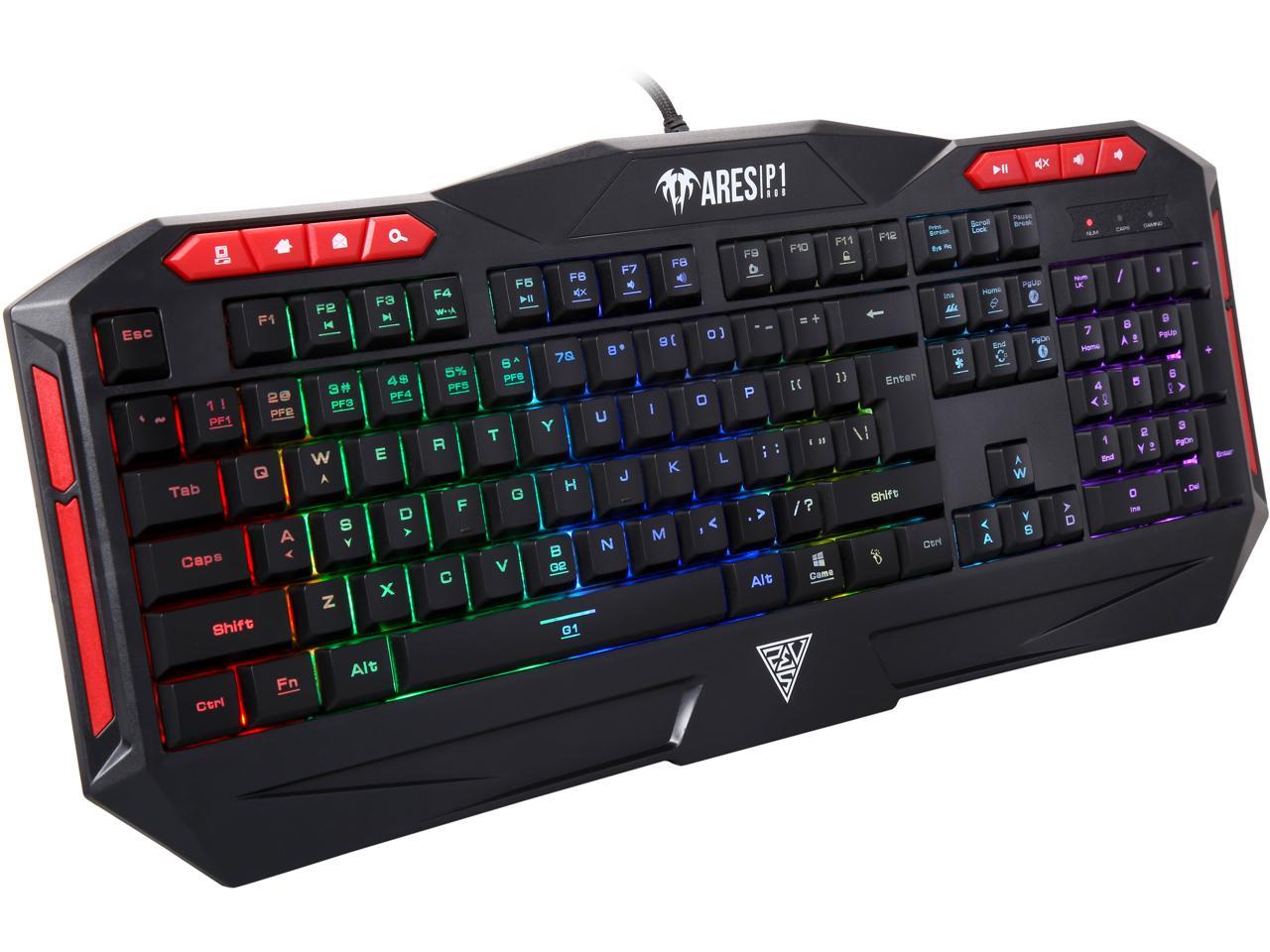 Gamdias Ares P1 Membrane Gaming Keyboard, Multi Color Lighting