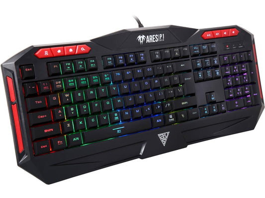 Gamdias Ares P1 Membrane Gaming Keyboard, Multi Color Lighting