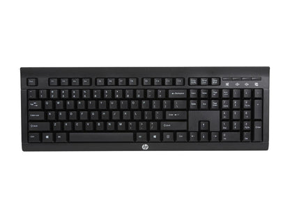 HP K2500 E5E77AA#ABA Black USB RF Wireless Standard Keyboard