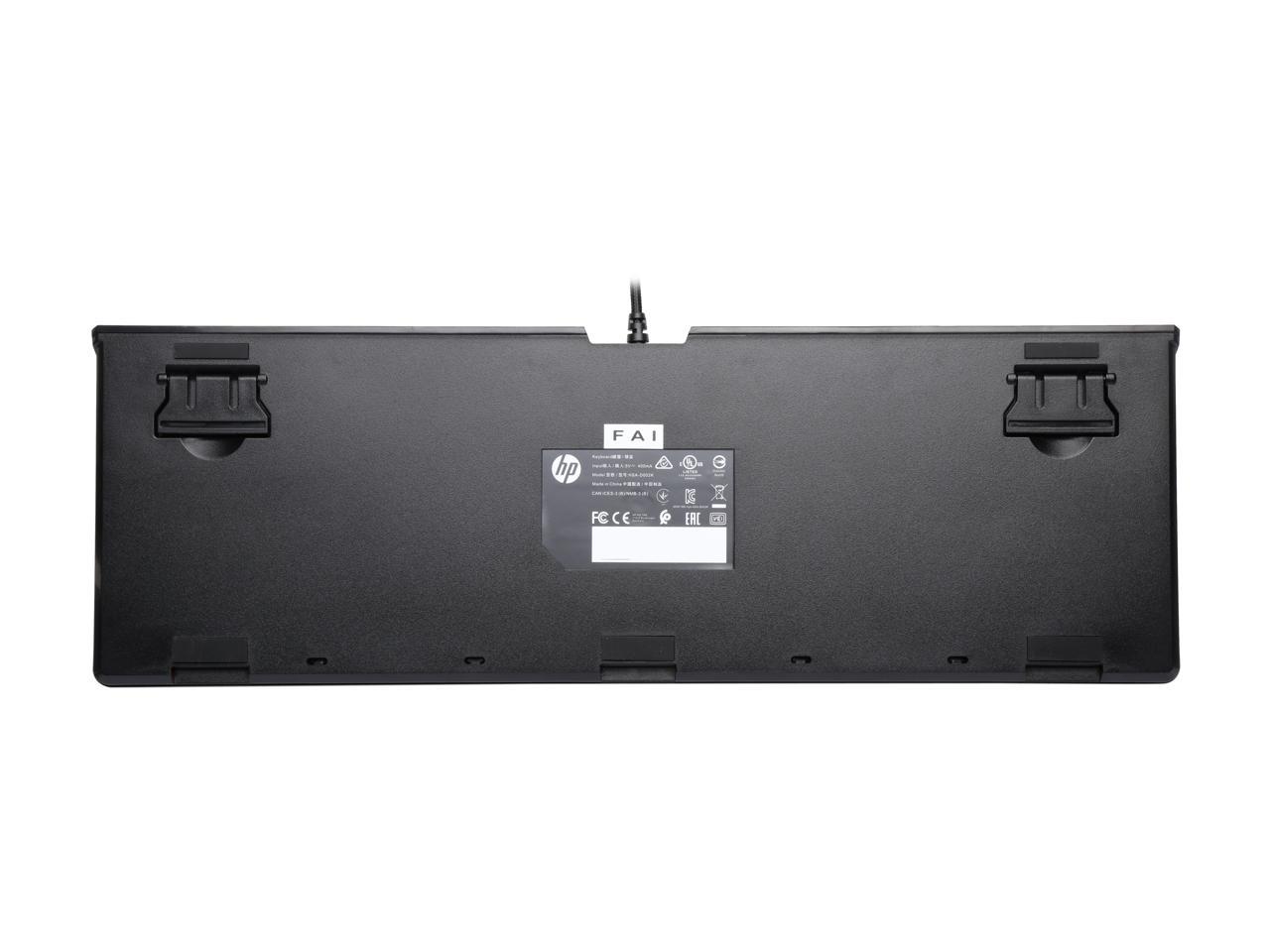 OMEN by HP Keyboard 1100 Mechanical Gaming Keyboard with Blue Switches, Red Backlit LED