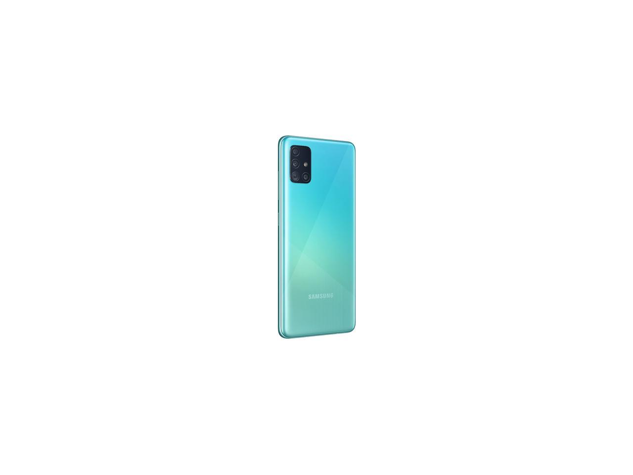 Samsung Galaxy A51 A515U 128GB GSM/CDMA Unlocked Phone w/ Quad Camera 48 MP + 12 MP + 5 MP + 5 MP - Prism Crush Blue