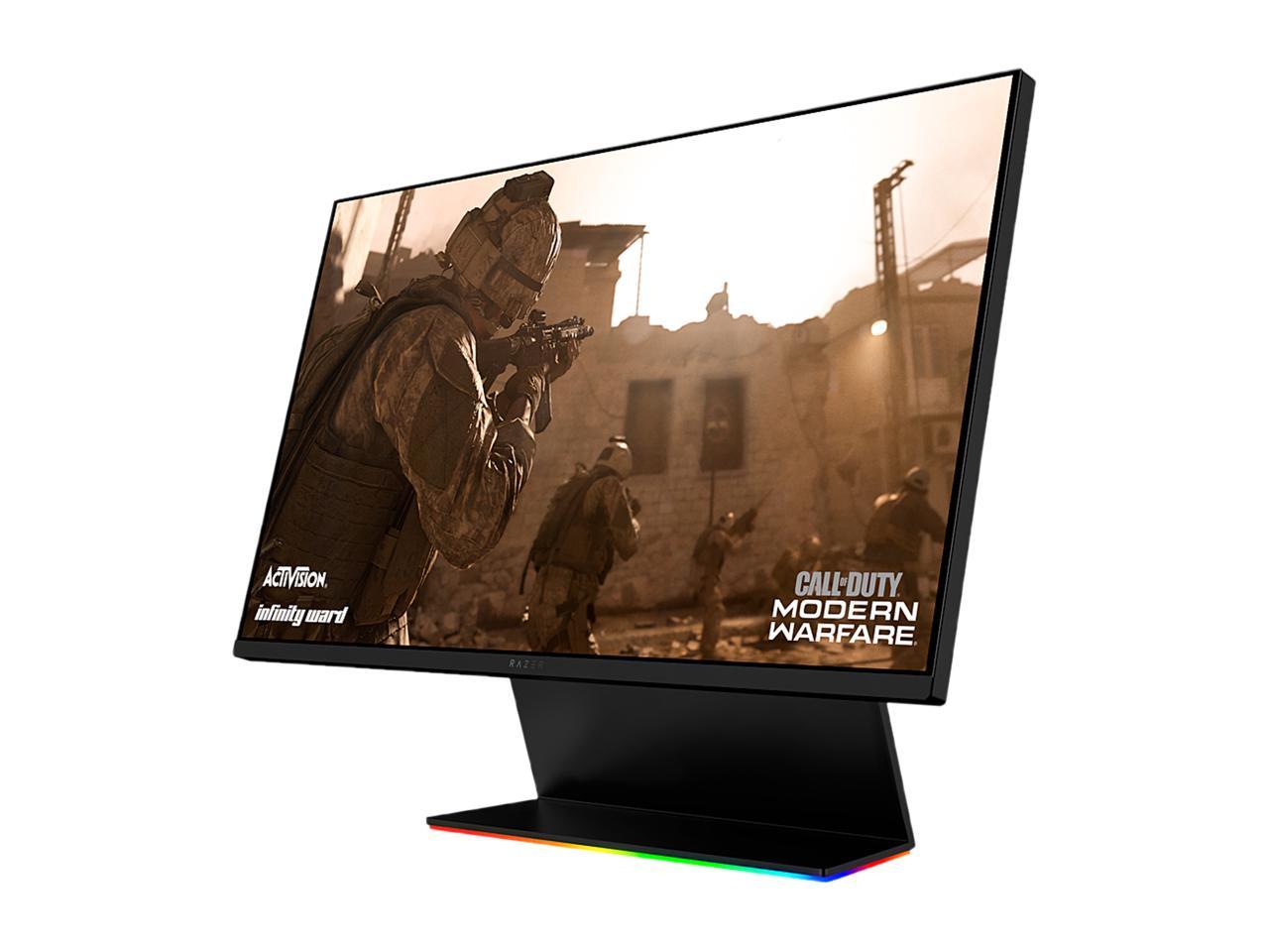 Razer Raptor 27" WQHD 2560x1440 2K Resolution 1ms 144Hz USB-C HDMI DisplayPort USB 3.2 Hub AMD Adaptive FreeSYNC Technology HDR 400 Non-Glare IPS Gaming Monitor