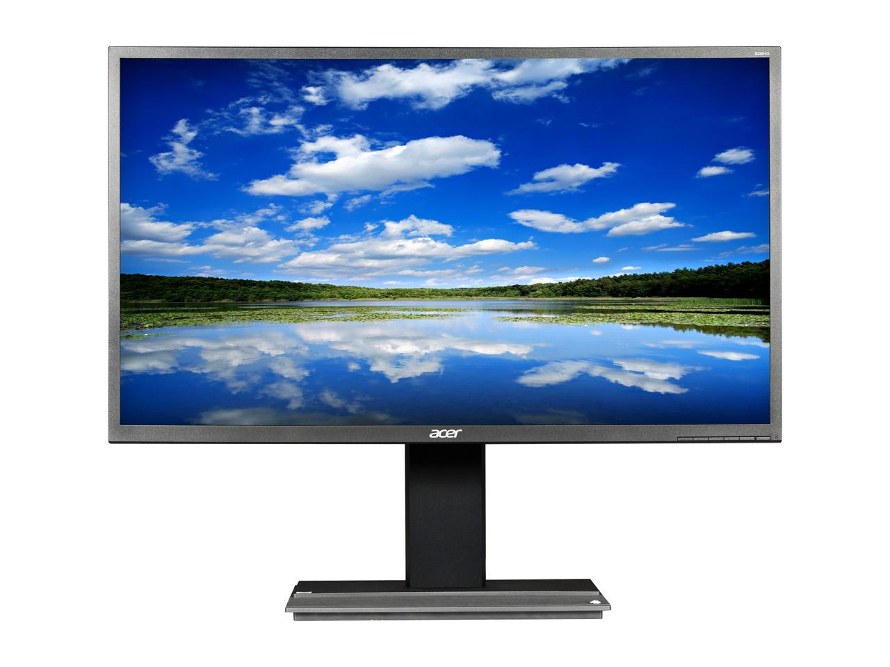 Acer B326HUL ymiidphz Black 32" 6ms WQHD Dual HDMI Widescreen LED Backlight LCD Monitor VA Panel 300 cd/m2 ACM 100,000,000:1 (3000:1), Built-in Speakers & USB Hub 3.0, Height Adjustable
