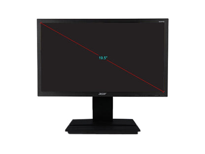 Acer B206HQL Full HD 1920 x 1080 60Hz DVI VGA Built-in Speakers Tilt Vertical Alignment Panel Technology Backlit LED Monitor