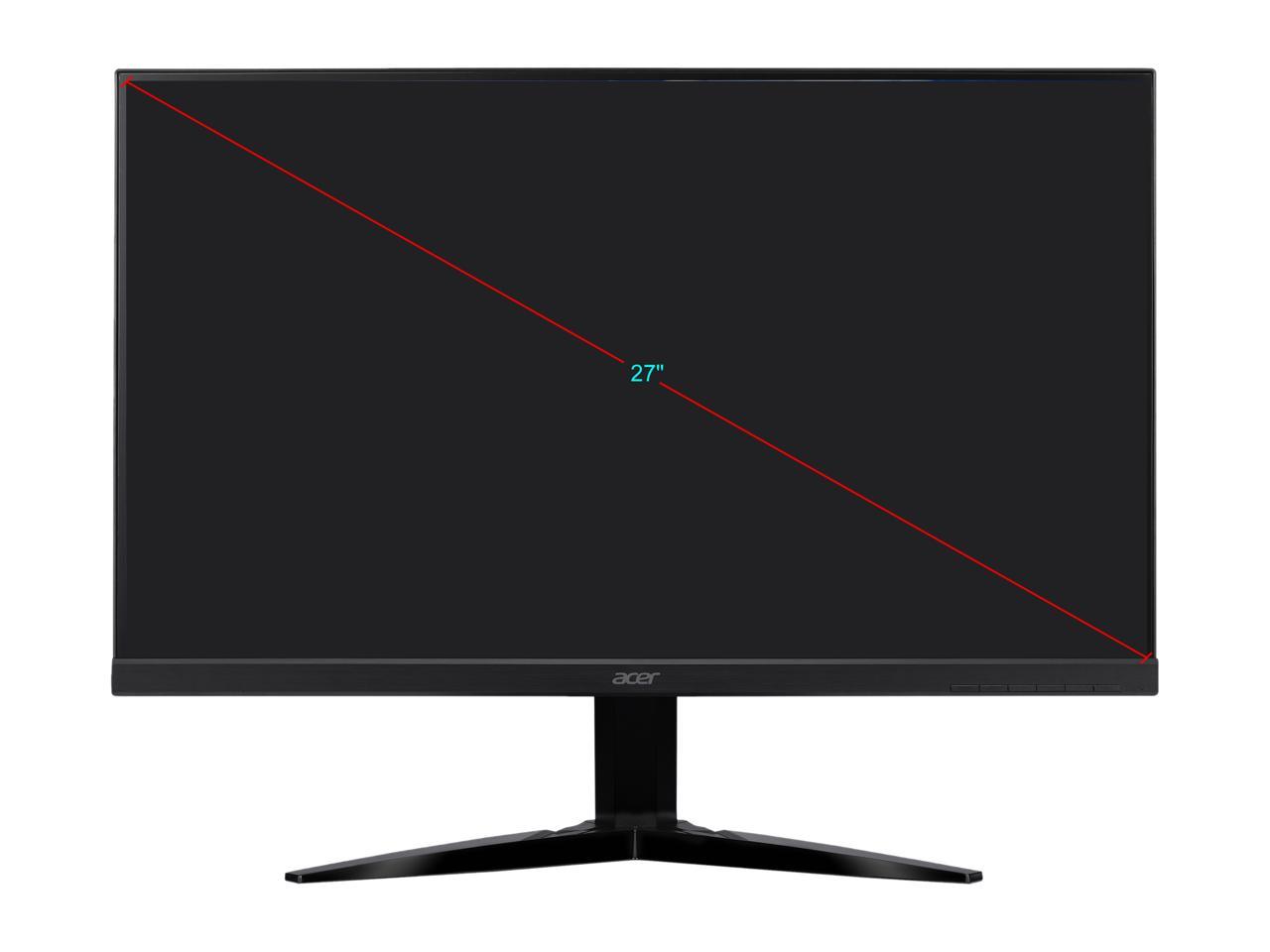 Acer KG271 bmiix 27" Full HD 1920 x 1080 75Hz 1ms HDMI VGA AMD FreeSync ZeroFrame Flikcer-Less BlueShield Built-in Speakers LED Backlit LCD Gaming Monitor