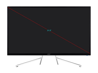 Acer ET322QK wmiipx 32" (Actual size 31.5") Ultra HD 3840 x 2160 4K 4ms (GTG) 60Hz 2 x HDMI DisplayPort AMD FreeSync Built-in Speakers Backlit LED LCD Monitor
