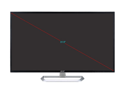 Acer EB321HQU Awidpx 32" IPS WQHD LCD/LED Monitor, 2560 x 1440, 1200:1 Contrast Ratio, 10bit Colors, DisplayPort, HDMI, VESA Compatible