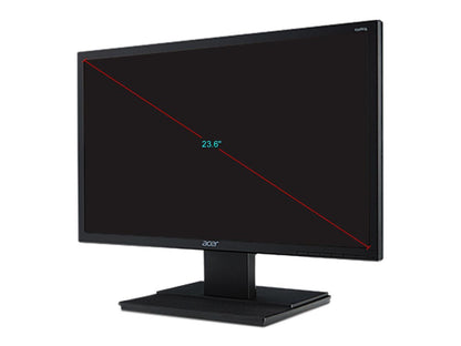 Acer V246HQL 24" (Actual size 23.6") Full HD 1920 x 1080 5ms (GTG) 60Hz VGA HDMI Backlit LED LCD Monitor