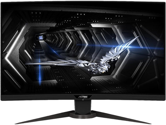AORUS CV27Q-SA 27" Frameless Curved 1500R Gaming Monitor, Quad HD 1440p, 90% DCI-P3 Color Accurate VA Panel, 1ms 165 Hz, HDR, FreeSync Premium Pro, VESA, Zero Bright Dot Policy